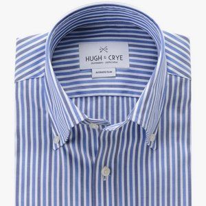Hugh & Crye: Blue Striped Oxford
